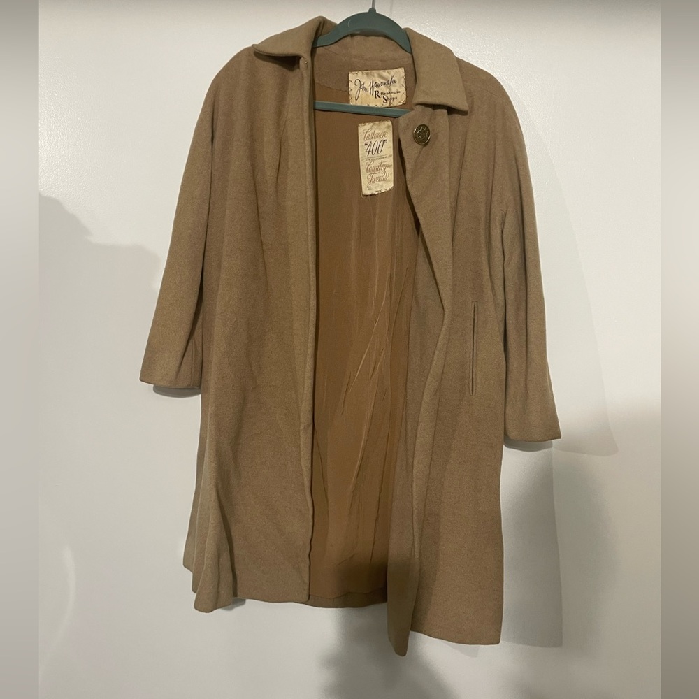 John Wanamaker Vintage Tan Long Overcoat Coat🧥